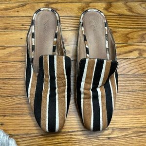 Madewell Striped Calf Hair Mules